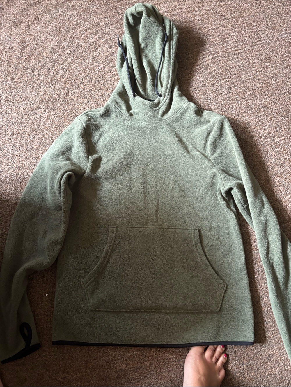 Old Navy Olive Green Fleece Pullover Hoodie